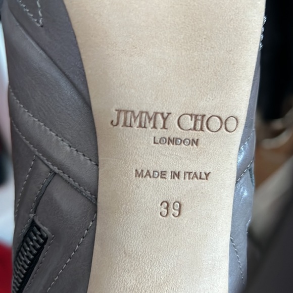 Jimmy Choo light gray size 39 knee high boot - Picture 5 of 6
